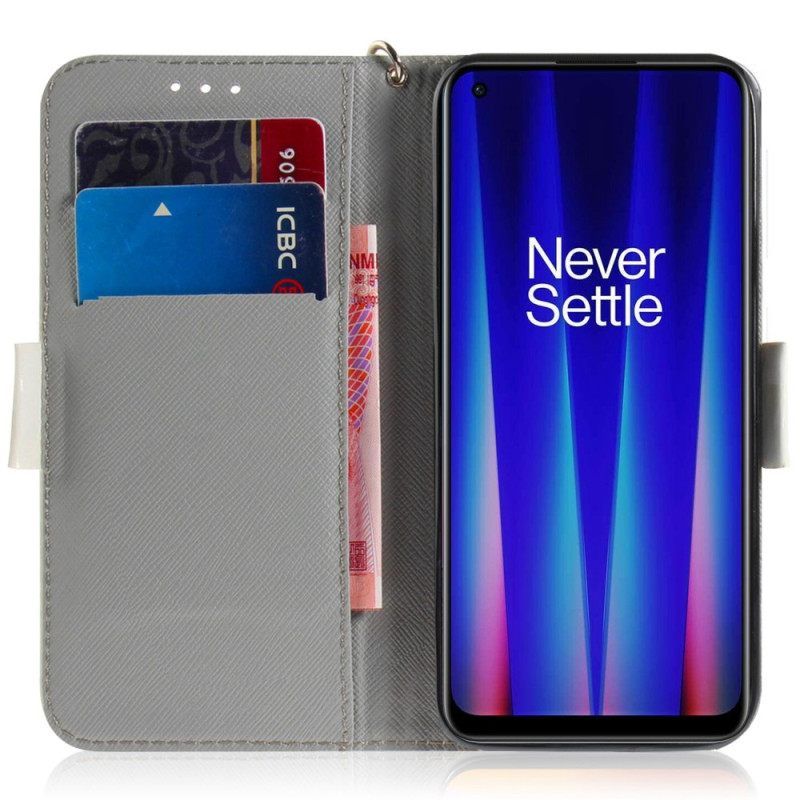 δερματινη θηκη OnePlus Nord 2T 5G με κορδονι Ψηλοτάκουνα Strappy Butterfly